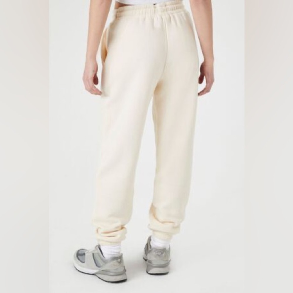 Forever 21 Cream Scuba Knit Drawstring Joggers Size S - Picture 4 of 8